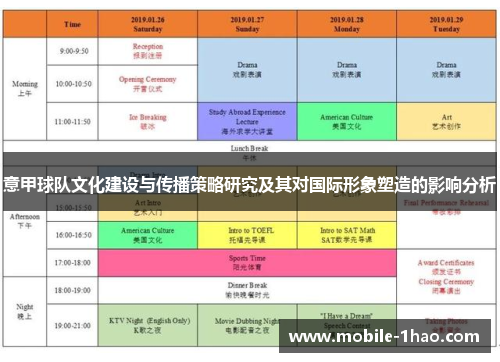 意甲球队文化建设与传播策略研究及其对国际形象塑造的影响分析