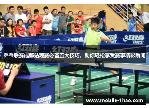 乒乓联赛成都站观赛必备五大技巧，助你轻松享受赛事精彩瞬间