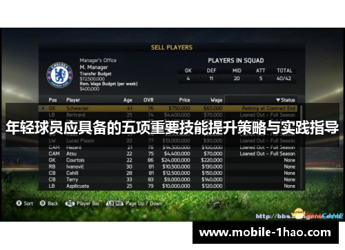 年轻球员应具备的五项重要技能提升策略与实践指导 年轻球员应具备的五项重要技能提升策略与实践指导