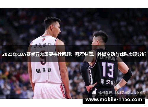 2023年CBA赛季五大重要事件回顾：冠军归属、外援变动与球队表现分析