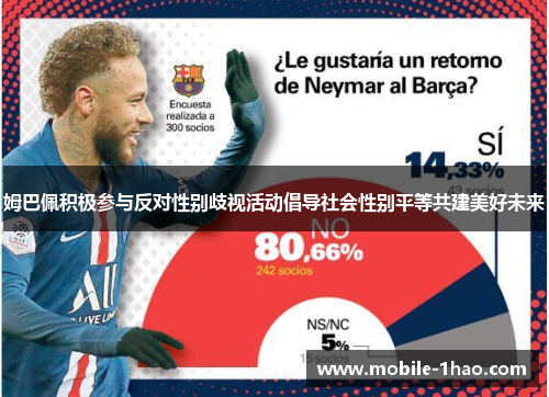 姆巴佩积极参与反对性别歧视活动倡导社会性别平等共建美好未来